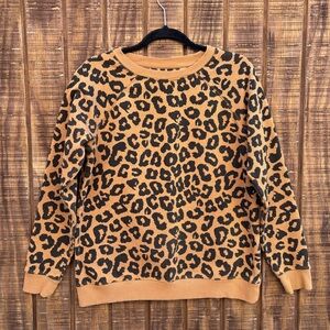 DIP Leopard Crew Neck Sweater